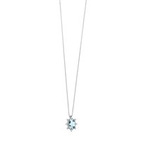 Necklace Comete Woman Fantasia Di Acquamarina in White Gold GLQ269